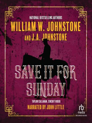 Save It for Sunday - Audiobook